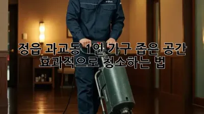 정읍 과교동 1인 가구, 좁은 공간 효과적으로 청소하는 법!