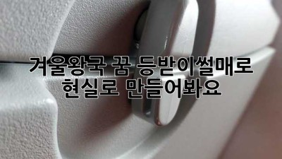 겨울왕국 꿈? 등받이썰매로 현실로 만들어봐요!